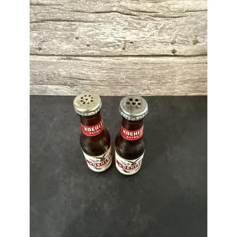 Koehler's Beer - Miniature Bottles -Salt & Pepper Shakers - Erie, PA